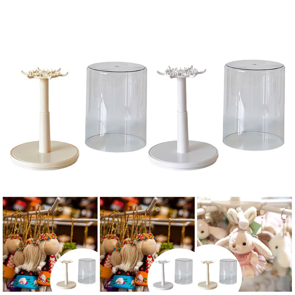 Rotating Clear Display Case Multifunctional Storage Box for Large Pendants