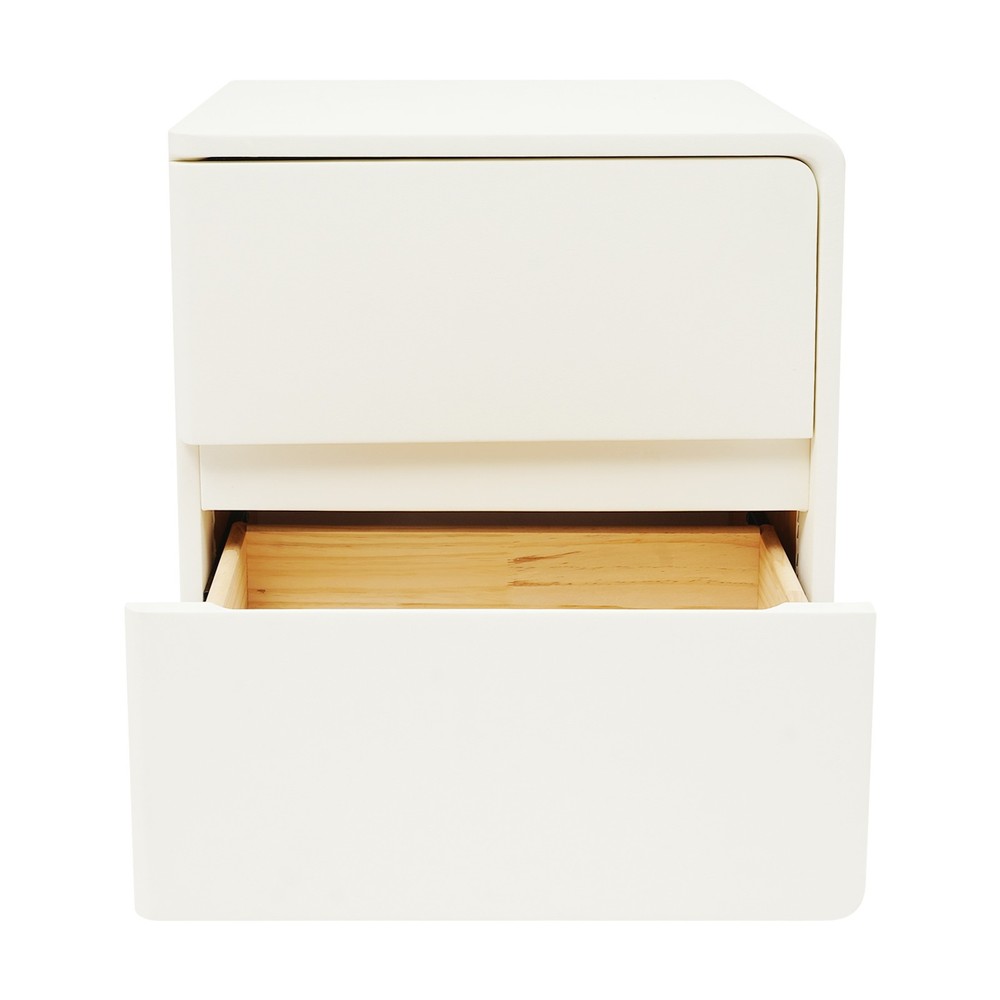 Wooden Nightstand End Table with 2 Drawers Bedroom Side Table Bedside Table USA