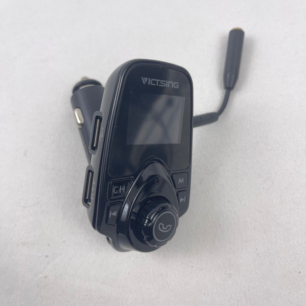 VicTsing T11 Bluetooth FM Transmitter Car Wireless Radio Adapter Dual USB Black