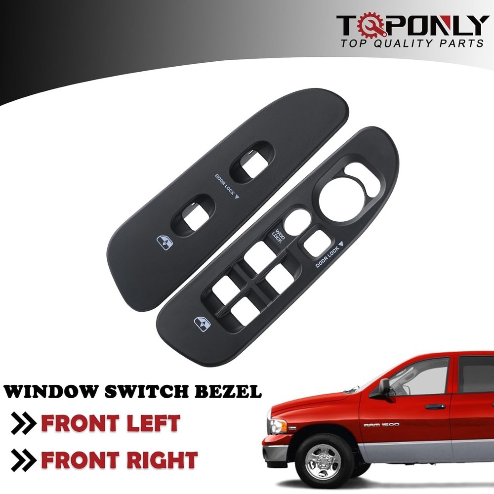 TQPONLY Door Window Switch Bezel,Front Driver and Passenger Side Compatible with