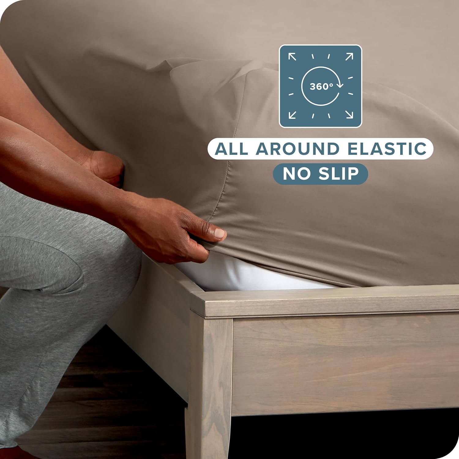 2-Piece Stretch Fitted Sheet Set Queen Size