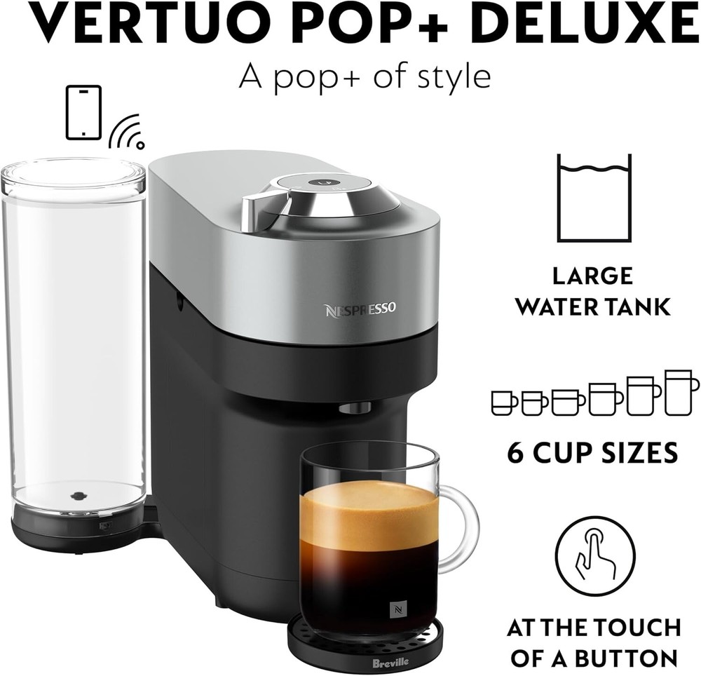 Nespresso Vertuo Pop+ Coffee & Espresso Maker, Titan