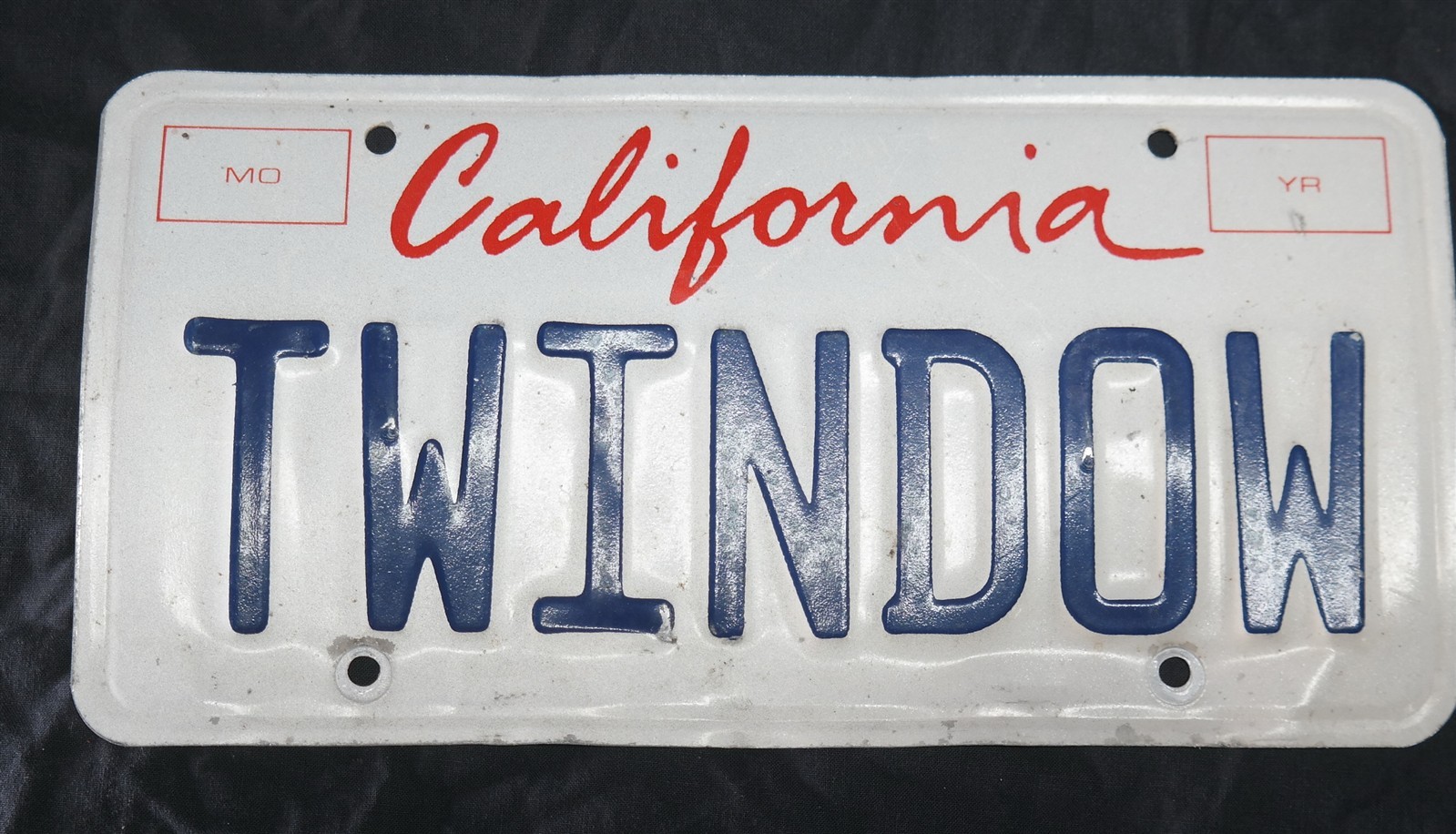 Vtg California License plate Vanity TWINDOW