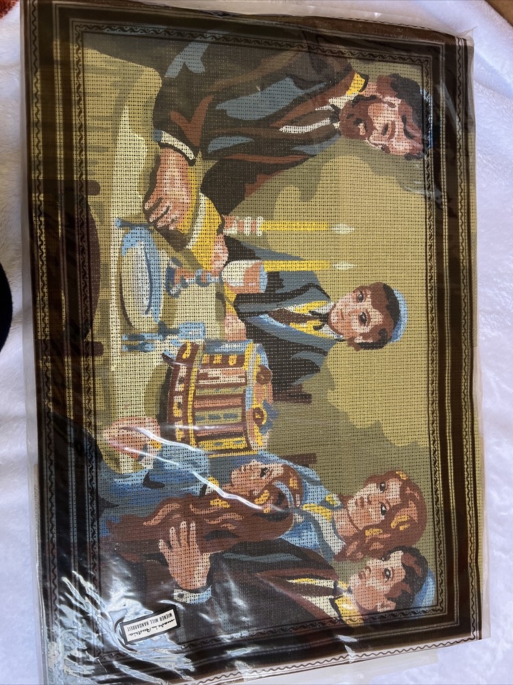 needlepoint canvas handpainted