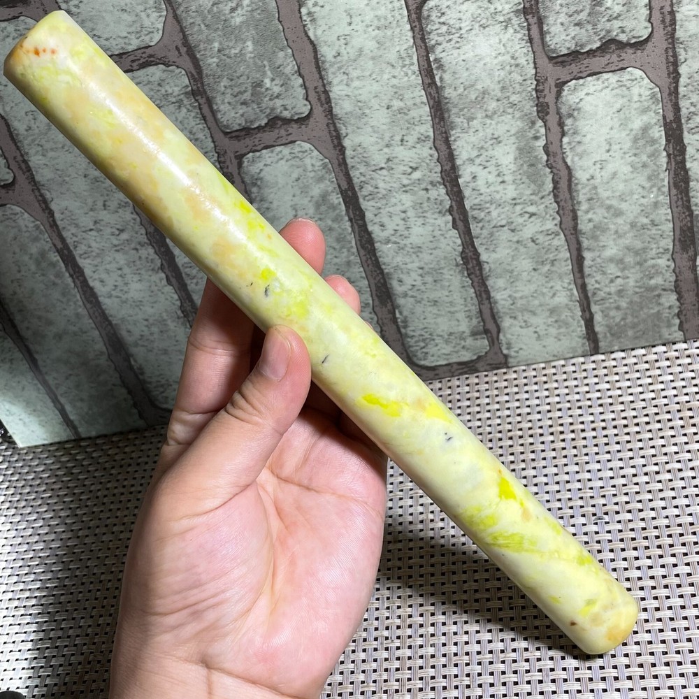 1pc Jadeite Boulder stone Rough Raw Cut rolling pin Jade Specimen - random