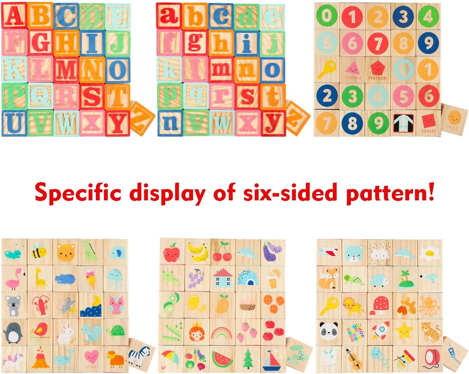 New - 26pcs Wooden ABC Letters Building Blocks Learning Education Toys Kids gift