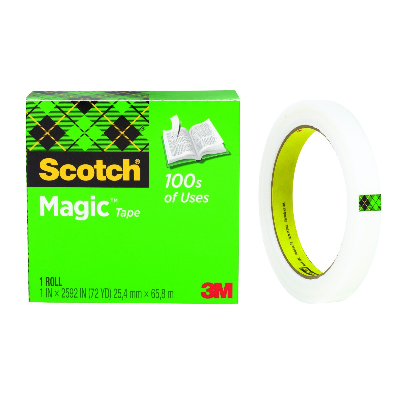 Scotch® Magic Tape 810, 1/2 in x 2592 in, 3 in Core, Boxed