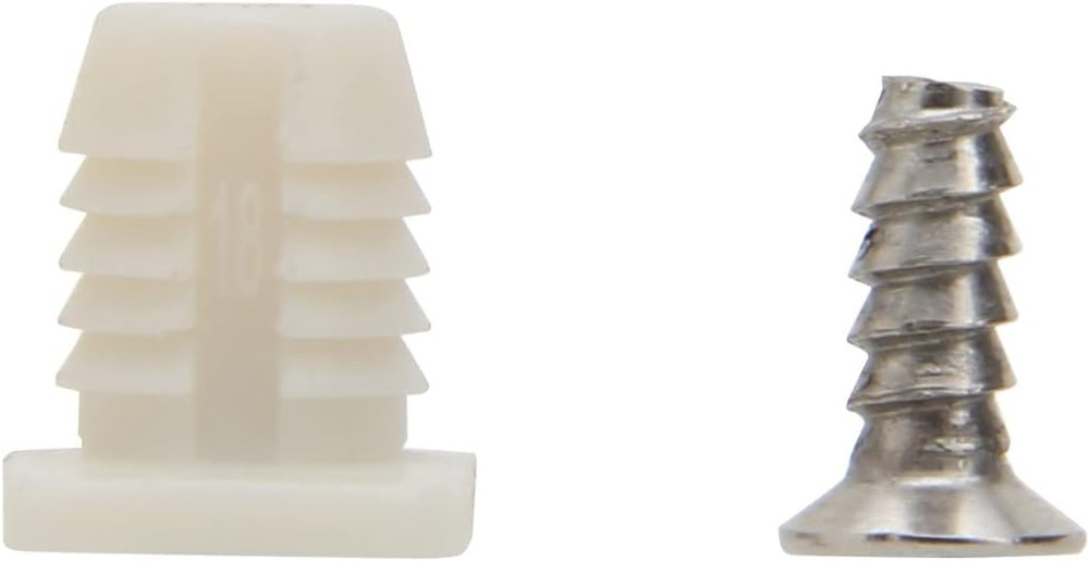 8mm Plastic Hinge Dowel Inserts with Screws, 50 Pcs