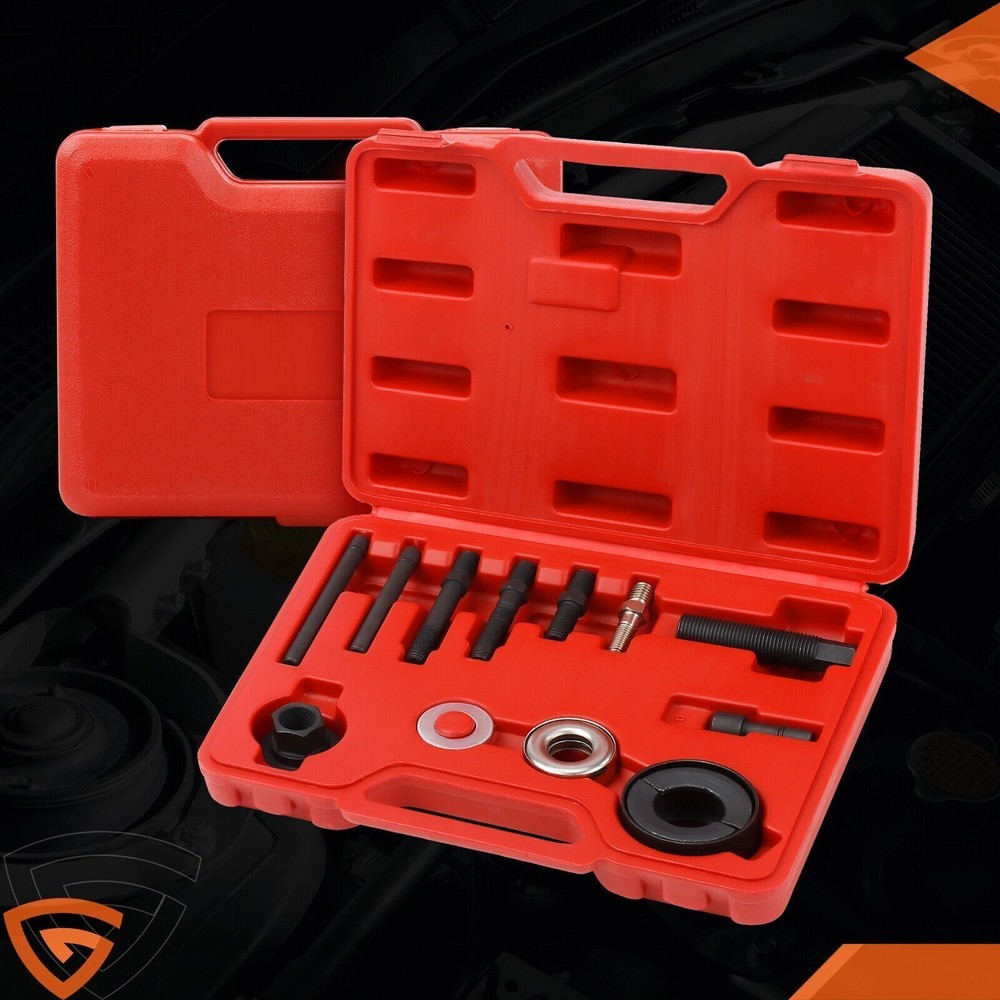 Power Steering Pump Pulley Puller Remover & Alternator Installer Tool Kit Set .