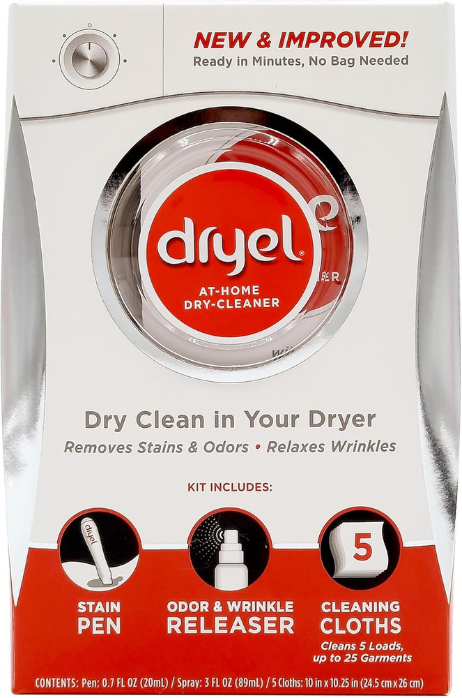 Dryel At-Home Dry Cleaner Kit, New and Improved Formula with Rapid Refresh Techn