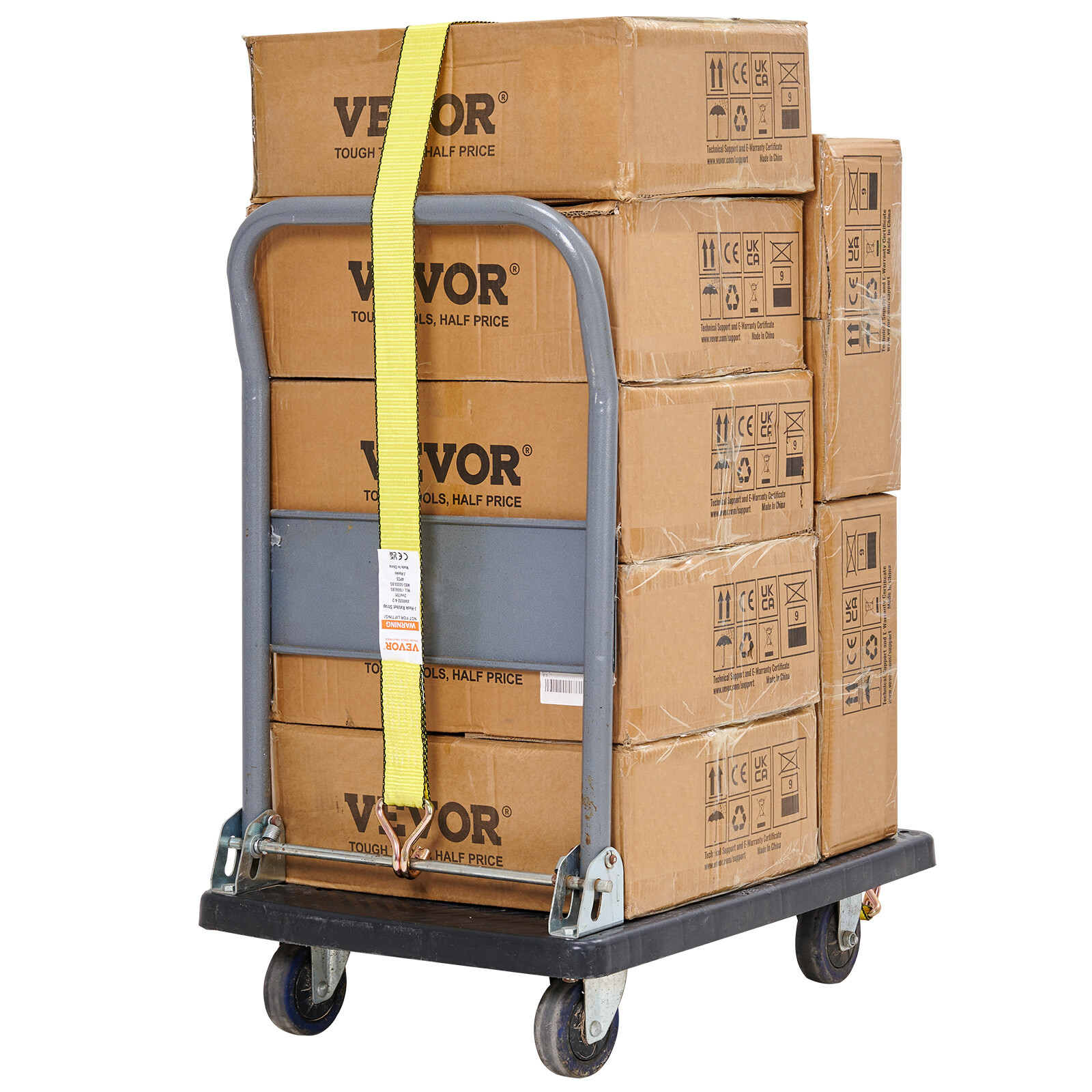 VEVOR 4 Pack Ratchet Tie Down Straps 10000 lbs 2" x 27' Heavy Duty Double J Hook