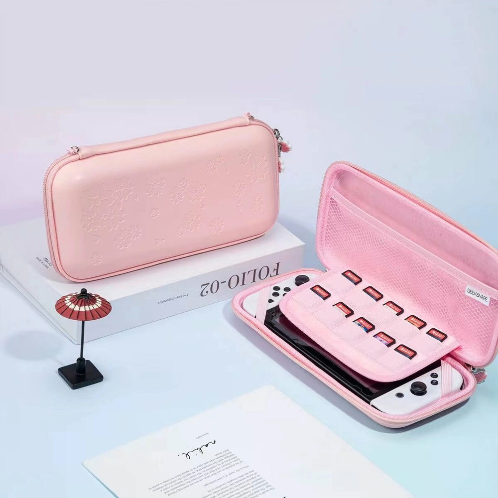 GeekShare Sakura Carrying Case + Tempered film for Normal Switch & OLED & Lite