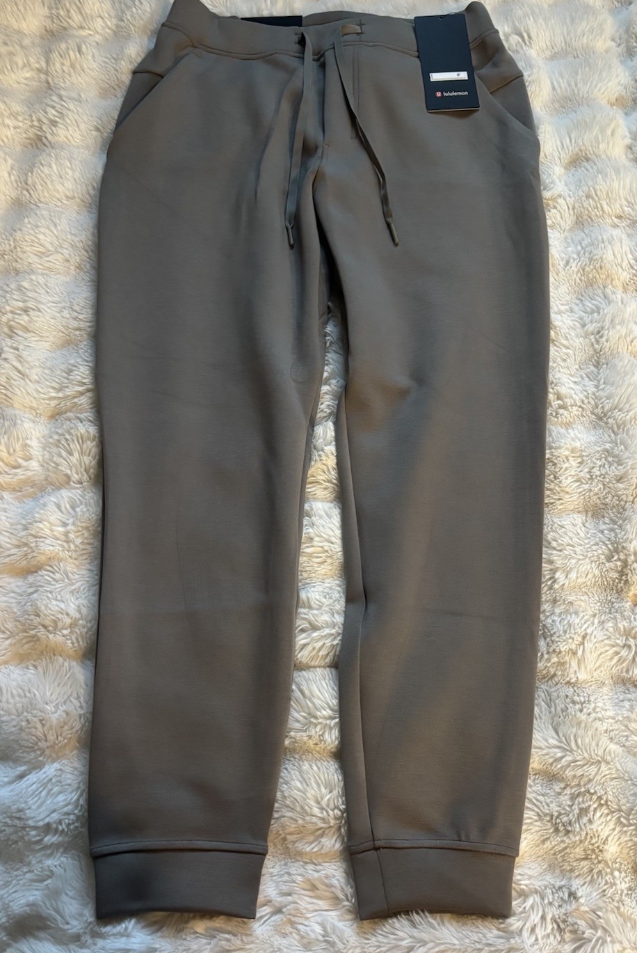 Lululemon Smooth Spacer Jogger Sweat Pants Warm Ash Gray Mens Large - FAST SHIP!