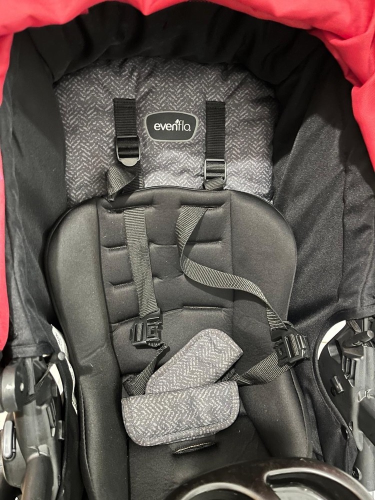 Evenflo Pivot Travel System Stroller Red Black Gray Adjustable Handles