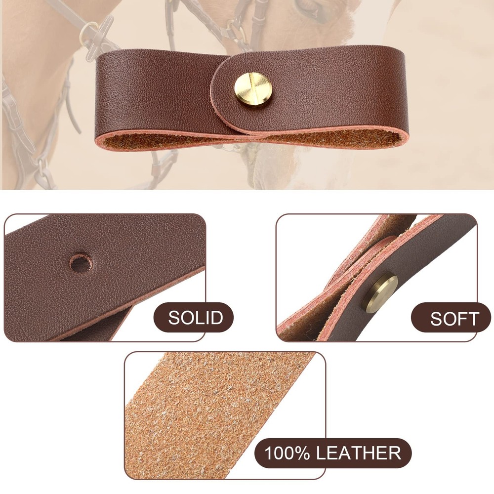 Chunful 6 Pcs Halter Breakaway Replacement Strap Brown