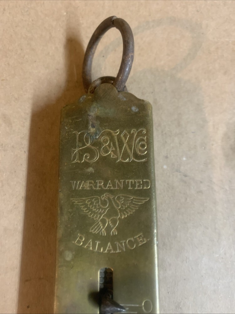 Vintage P S & W Spring Scale 25 lb. Brass