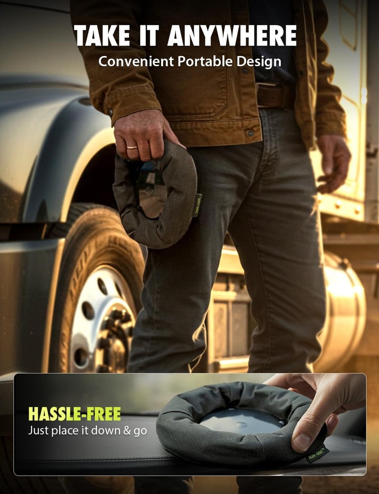 Bracketron NavMat Portable GPS Dash Pad Converts Windshield GPS Mount into Da...