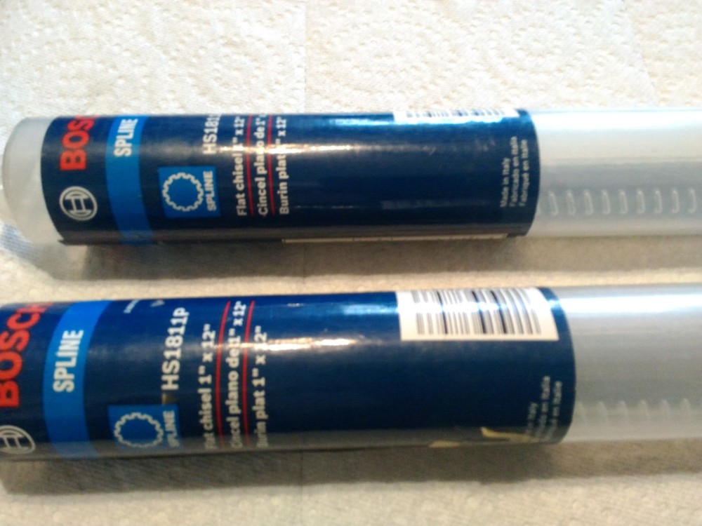 2 Bosch Hs1811P Chisel, Flat, 1 X 12 New