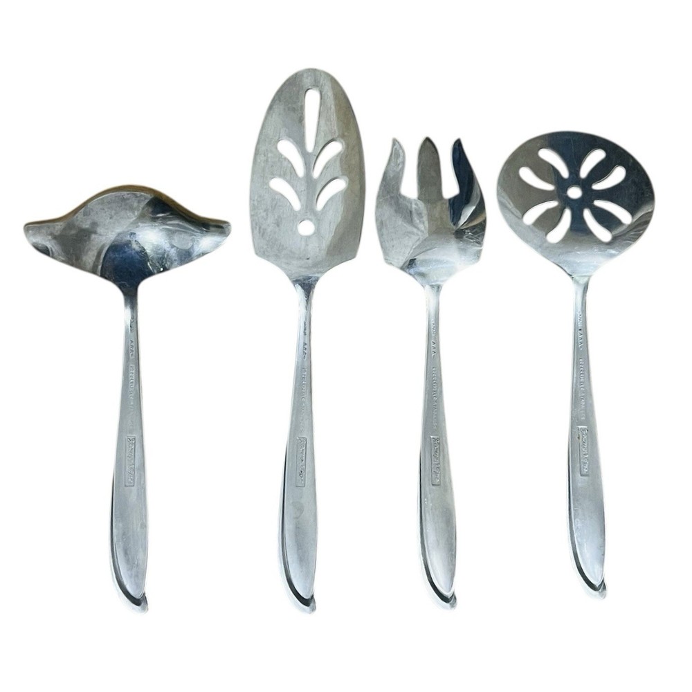 Heritage Young Hope Pattern Stainless Flatware 4 Piece Serving Set Japan