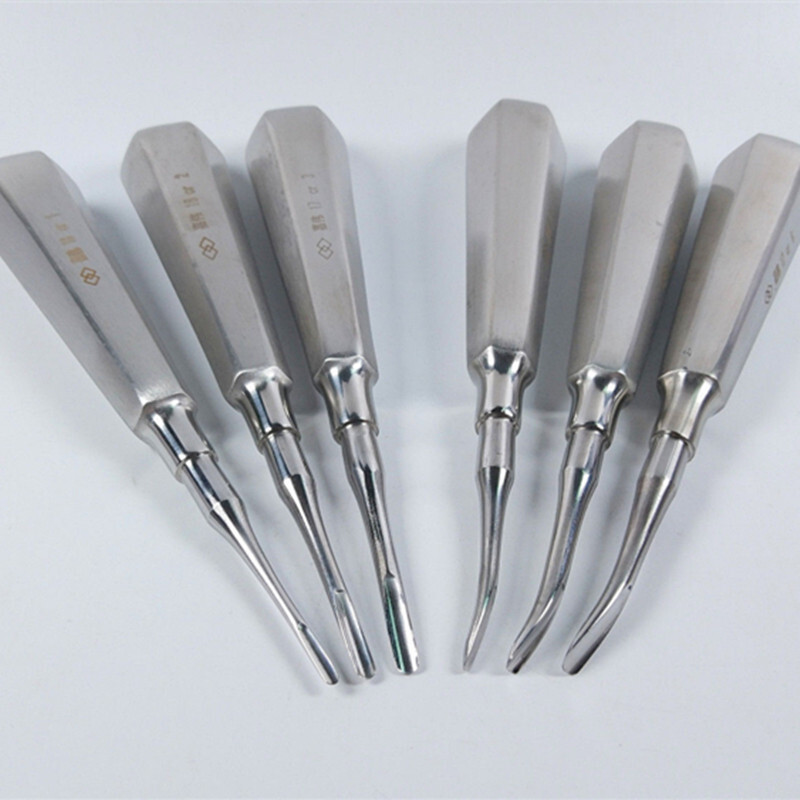 6 Pcs Dental Tooth Extraction Root Elevators #1-6 Set Luxating Luxation Elevator