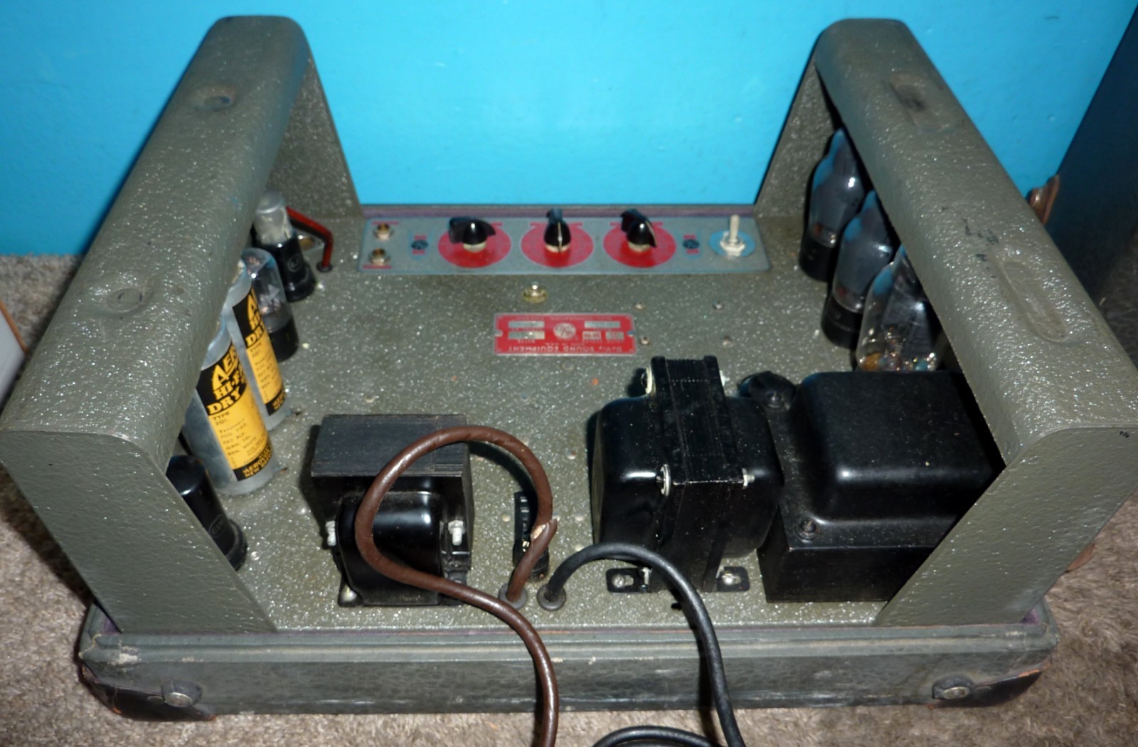 1940's DeVry Sound Model 1966 Mono Tube Amplifier & Jensen Speaker Guitar Amp