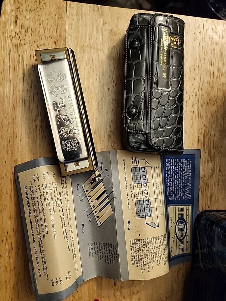 VTG Hohner Chromonica 260-C Harmonica Made In Germany With Case