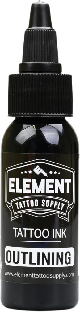 Nighthawk Black Permanent Tattoo Ink - 1oz Professional Solid Black for Outli...