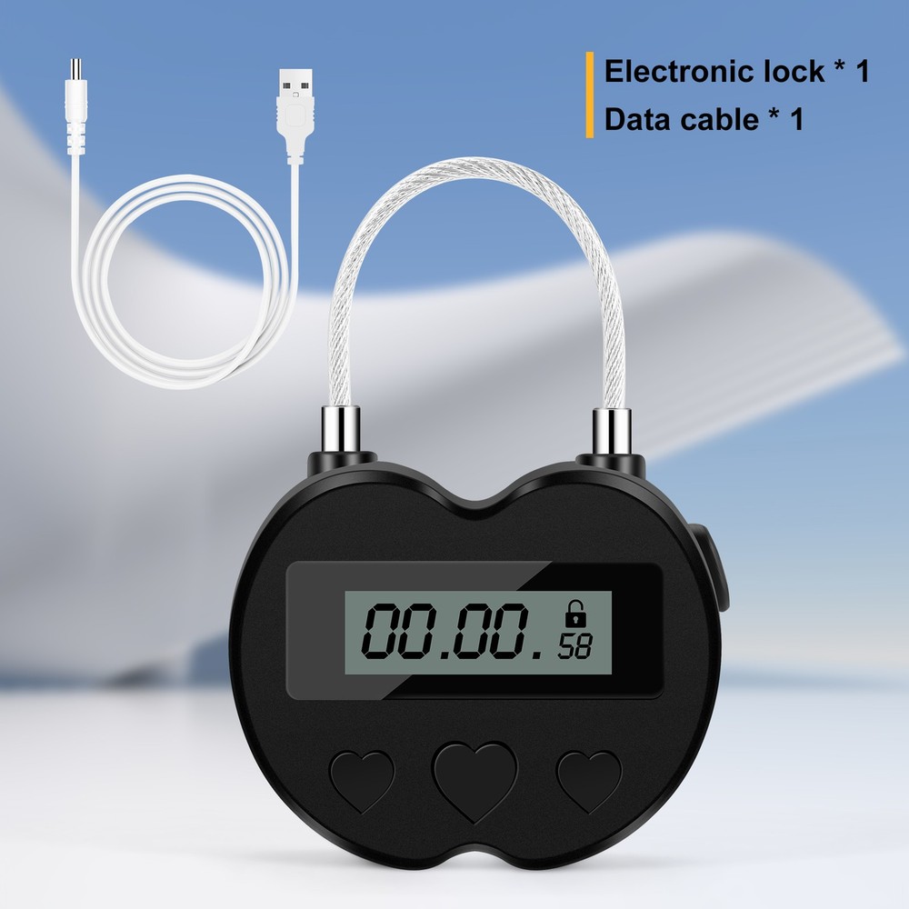 Time Lock LCD Display Time Lock Multifunction Travel Electronic Timer, 9881
