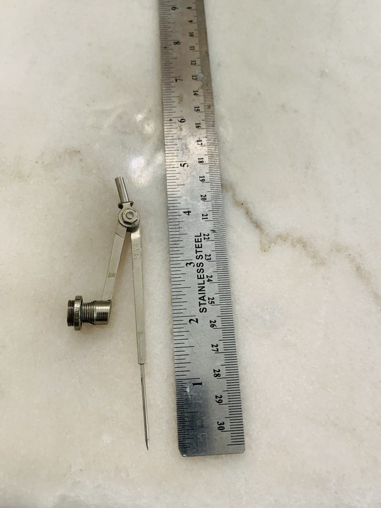 Drafting Compass And Geometry Rounder Vintage Used