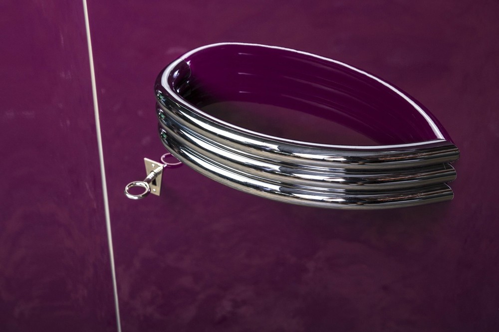 Posh Streamlined Art Deco Sideboard In Plum