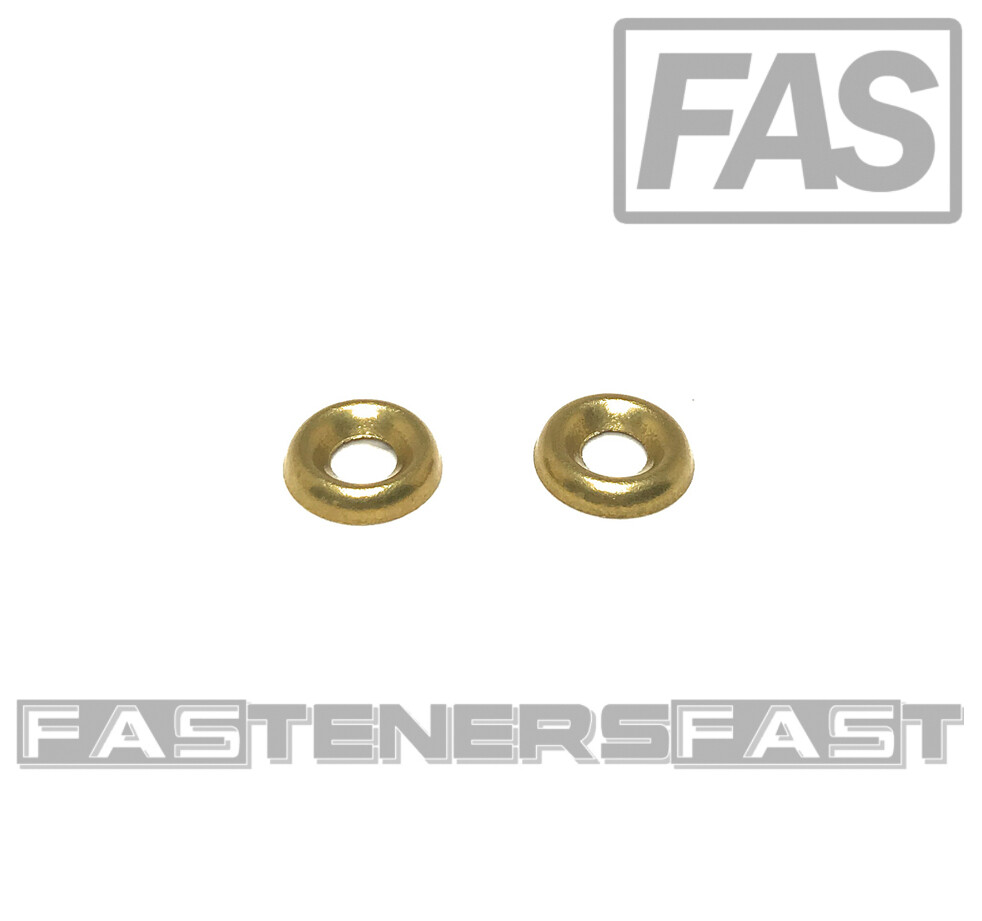 (100) #8 Solid Brass Finishing Washers Cup Washers Fast Free Shipping