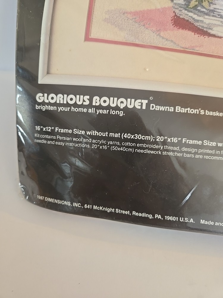 Dimensions Needlepoint Kit - Glorious Bouquet #2336 (Dawna Barton)