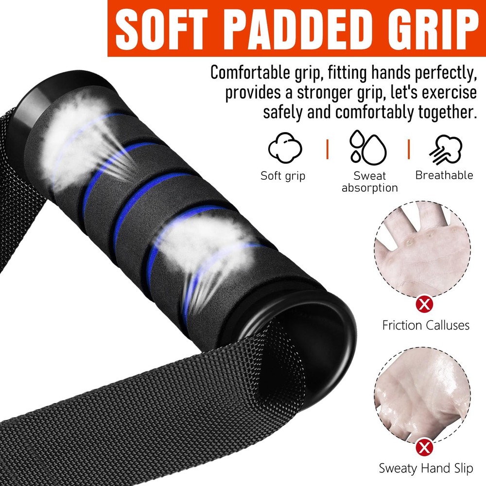 Heavy Duty Exercise Handles, Gym Cable Handles for Cable Machine Attachments