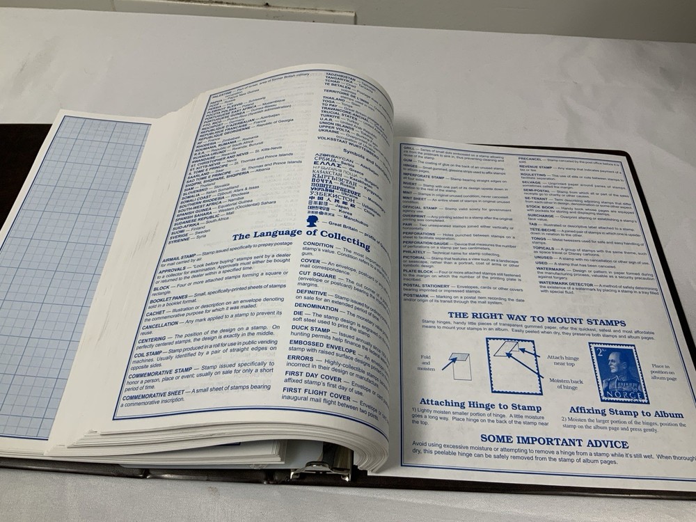 NEW UNUSED The Kenmore World Stamp Album Worldwide w/ Pack Extra Blank Pages