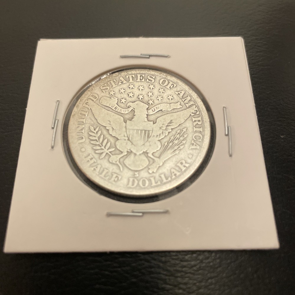 1912-S Barber Half Dollar 90% Silver - Good Condition