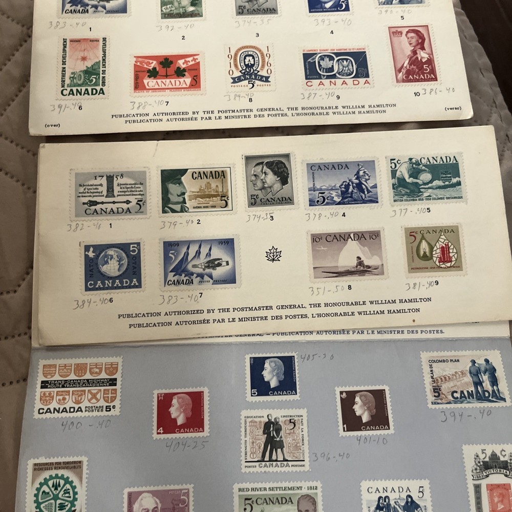 Canadian Commemorative Postage Issues Souvenir Card