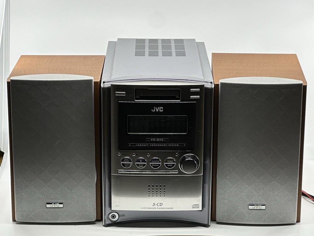 JVC FS-B70 Compact Component System Bookshelf Stereo : 5 CD, Cassette, AM/FM
