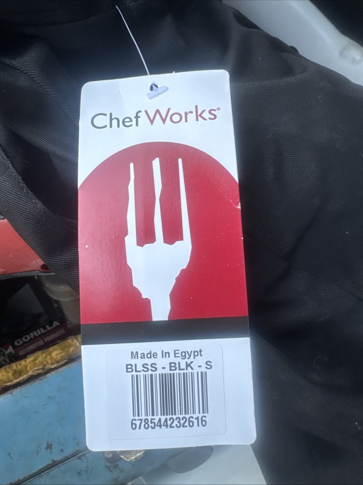 Unisex Chambery Chef Coat Black Small NWT