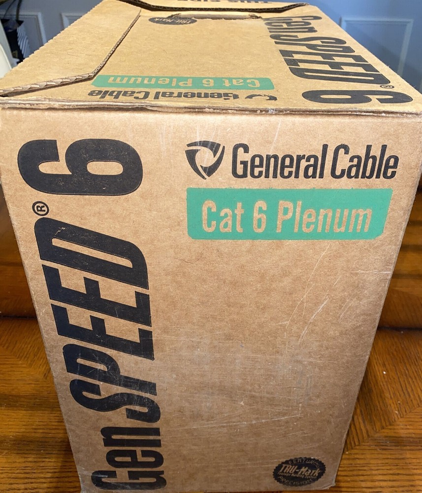 Network Plenum Ethernet CAT 6 General Cable 6P4P24-OR-P-GCC-TP-CE 742' Orange