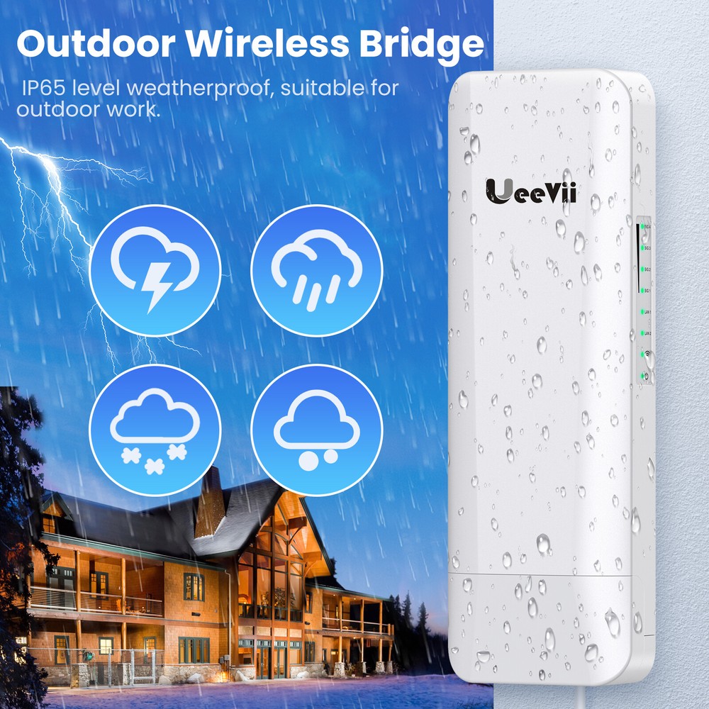 UeeVii long range Point-to-Multipoint Wireless Bridge CPE Point to Point Extend