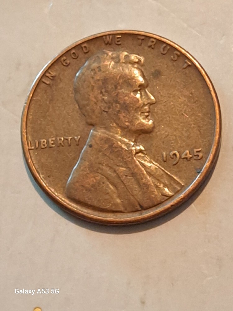 1945 1C BN Lincoln Cent NO MINT MARK