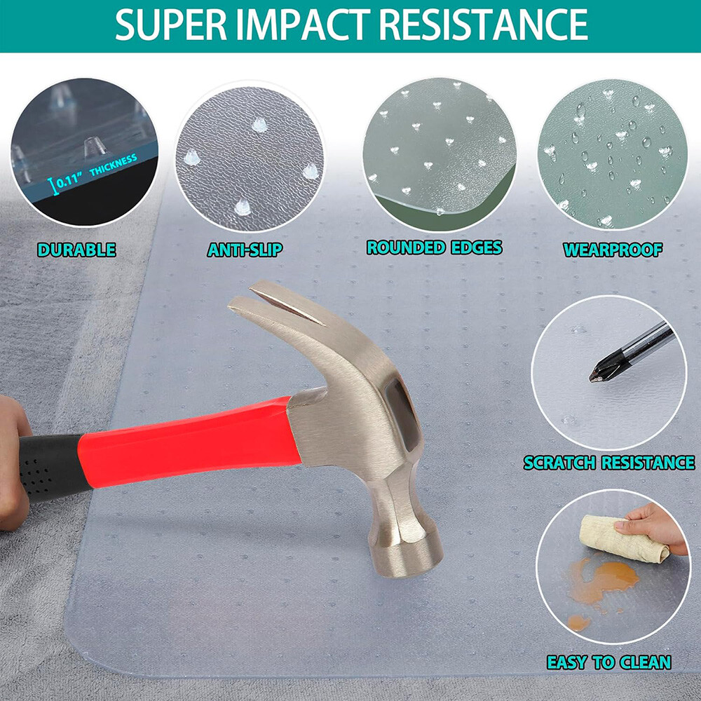 Office Chair Mat Computer Desk Chair Mat for Carpet Floor w/Extended Lip 36"x48"