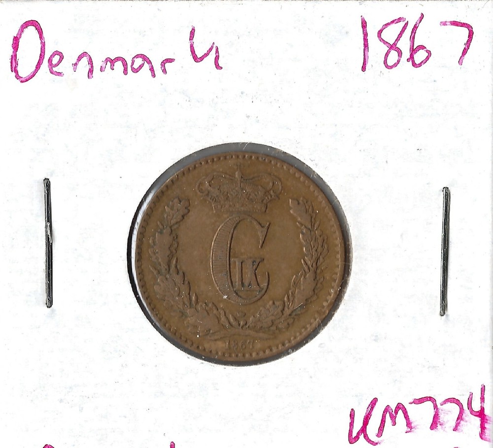 Coin Denmark 1 Skilling Rigsmont 1867 KM774