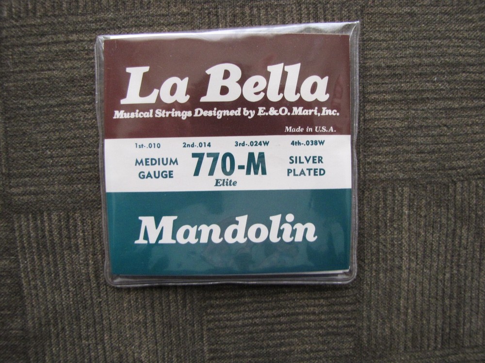 LA Bella Musical Strings MANDOLIN Medium 770-M Elite Silver Plated SEALED - USA