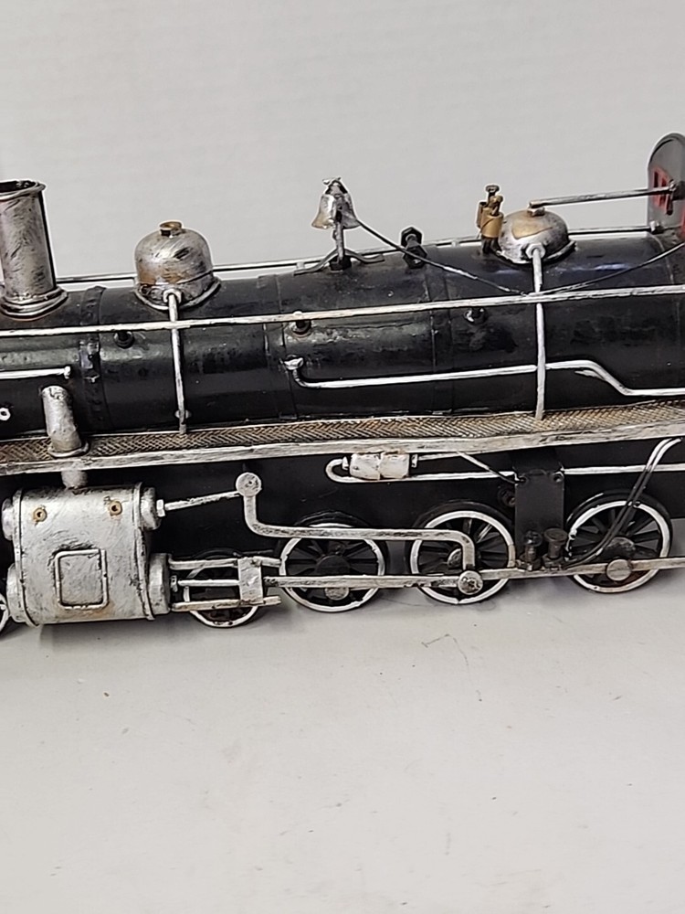Train Engine Replica Black With Red Decor Rare