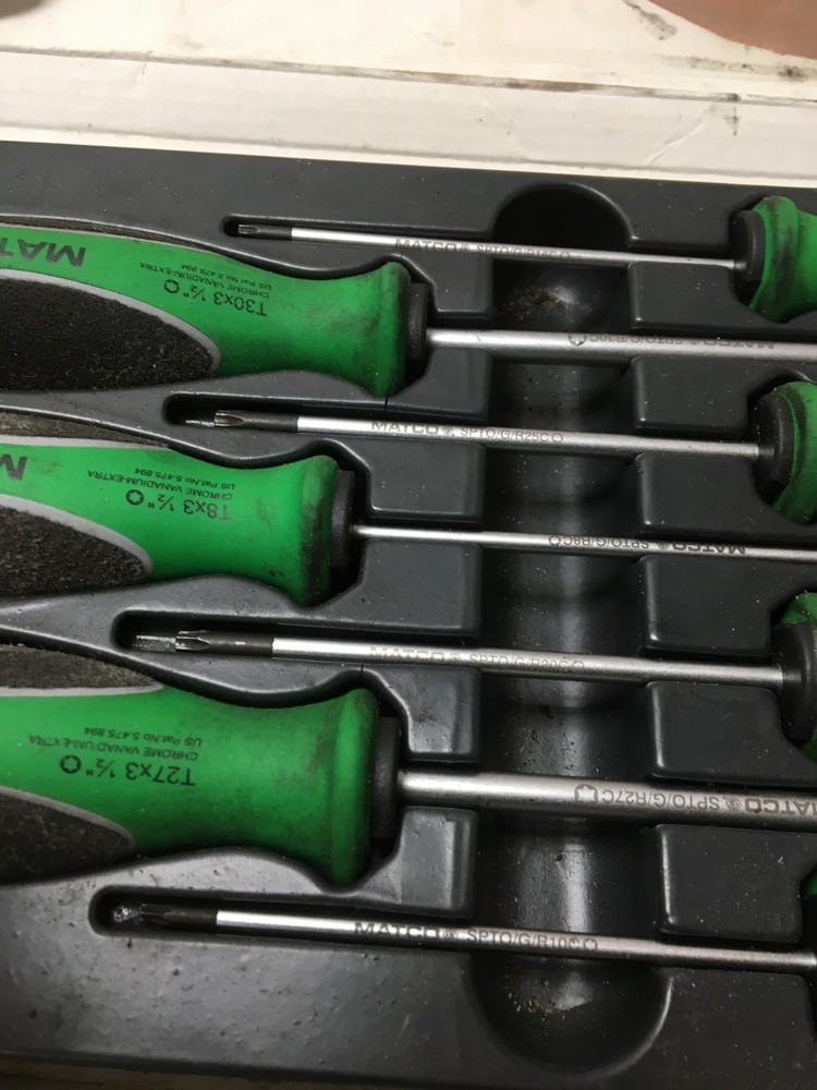 Matco Tools Top Torque II Tamperproof Torx Screwdriver 7PC Set WITTE Germany