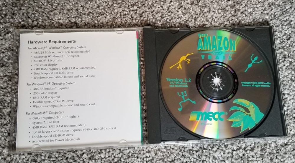 The Amazon Trail History PC CD-ROM 1997 Learning Co Windows 3.1, 95 Macintosh
