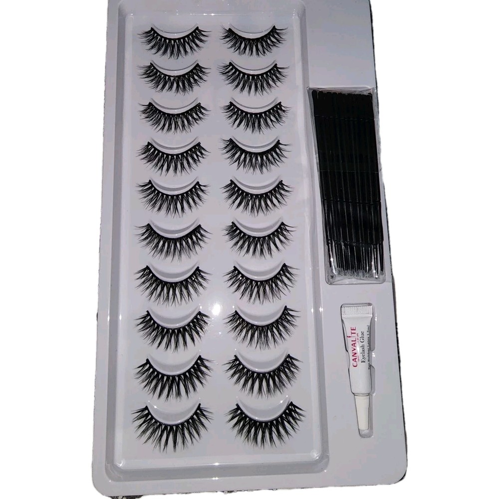 Canvalite False Eyelashes with Glue