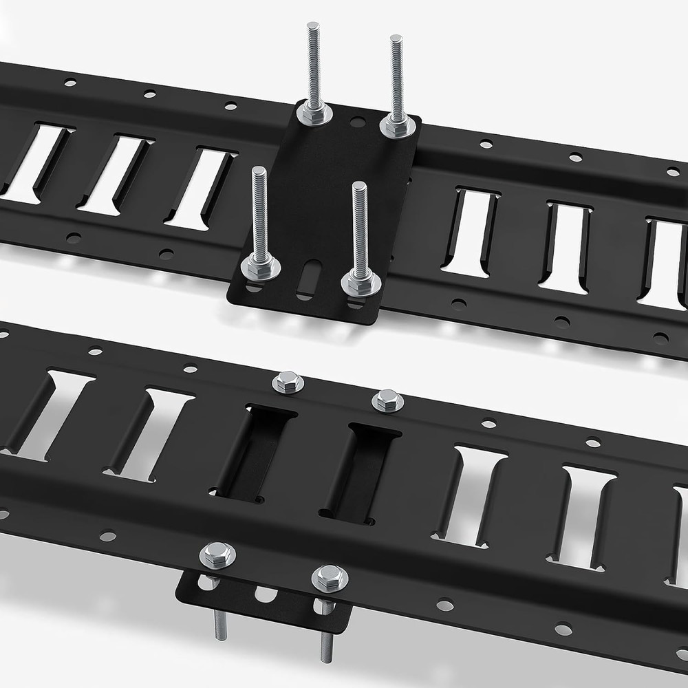 12Pcs E-Track Rail Mounting Back Plate, Heavy Duty X-Track & E-Track Backing Pla