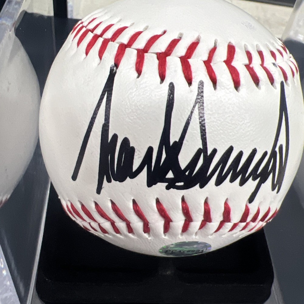 PRESIDENT DONALD TRUMP 2025 MAGA HAND SIGNED BASEBALL AUTO HOLO COA
